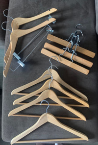 Wooden hangers for skirts pants suit 9 piece 