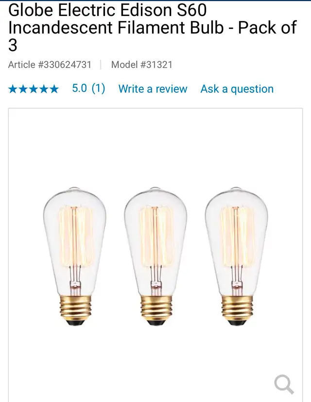 NEW 3 PACK OF INCANDESCENT LIGHT BULBS 