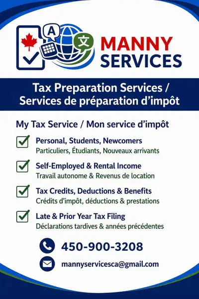 Self-Employed Tax Filing Déclaration d’impôt travailleur autono, View more
