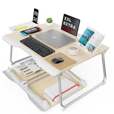 Folding Bed Desk for Laptop, Extra Large 25.6" x 19.3", View more