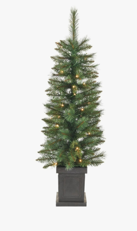 Pre-Lite 4' Potted Farrow Christmas Tree | Outdoor Décor | Edmonton
