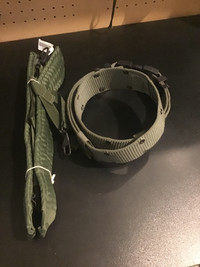 US ARMY Surplus Survival Web Belt and Suspenders Brand New