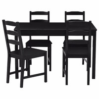 Black IKEA Table-JOKKMOKK With 3 Chairs-Provide Best offer-Negot