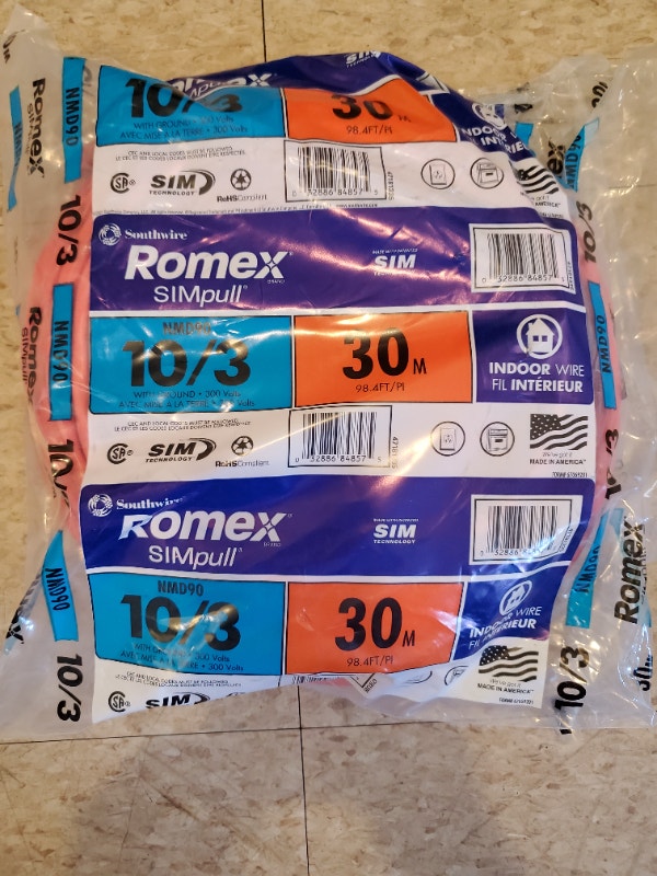 Southwire 10/3 30M Romex SIMpull Orange Electrical Wire Electrical