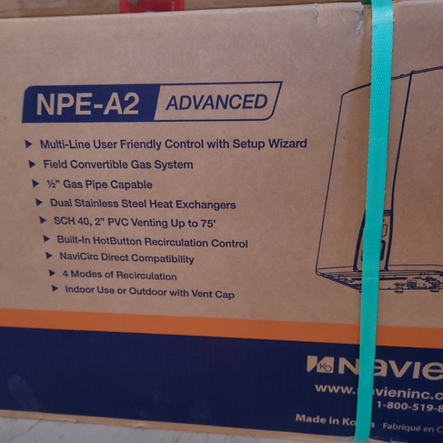 New Navien NPE180A2 Tankless hot water tank Heating, Cooling & Air