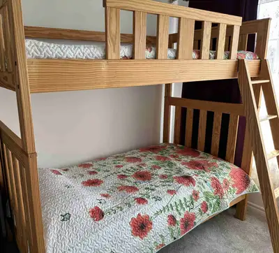 Bunk Bed: Solid Wood, detachable, twin, View more