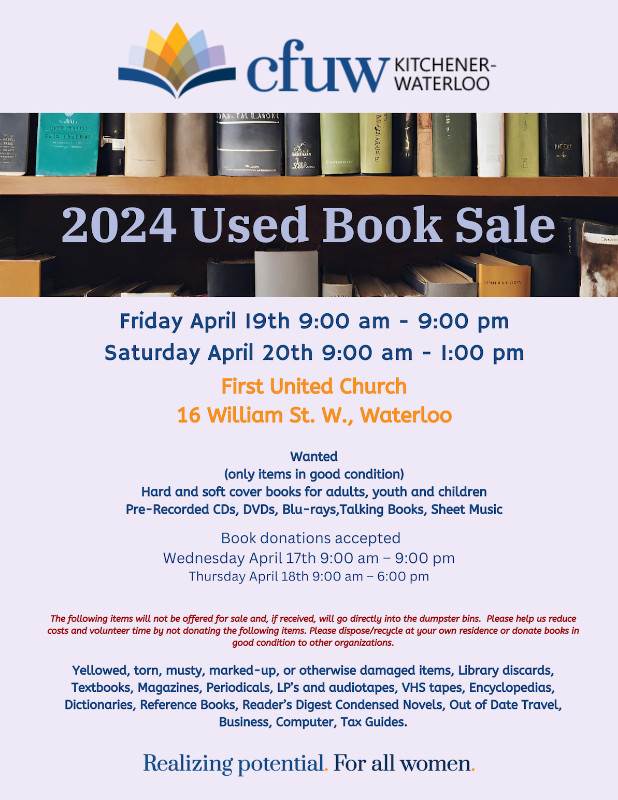 CFUW K-W 57th Annual Used Book Sale in Events in Kitchener / Waterloo