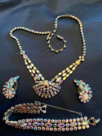 SIGNED Sherman Set Necklace+Bracelet+Earrings. Can sell Separat