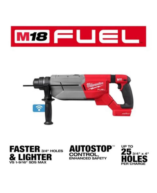 Milwaukee M18 Fuel 1 1/4” SDS plus D-Handle rotary hammer drill in Power Tools in City of Toronto - Image 4