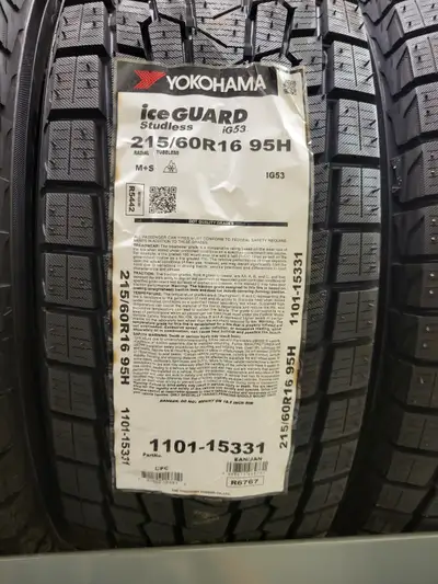 Brand new set of Yokohama winter tires, 215/60R16. Never installed. Sold as a set only $679.00 + tax