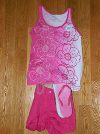 Girls Shirt Short &Flip Flap 3 piece Sets & Barbie Sandal