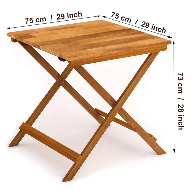 New Sydney Wood Folding Patio Table- (Golden & Espresso) in Other Tables in City of Toronto - Image 7