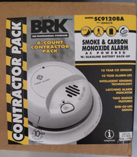 BRK Smoke and Carbon Monoxide Detector 6 Pk - Hardwired