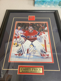  Carey price signed picture frame Montréal Canadiens