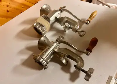 Looking to sell a couple of old-school, manual meat grinders. They work great, just don’t have any u...