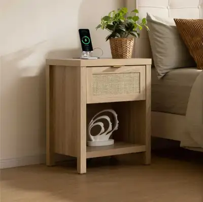 Tables de chevet SICOTAS Savanna en rotin – lot de 2, View more