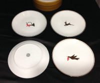Set of 4 Holiday / Christmas Porcelain 8" Plates ~ New in Box