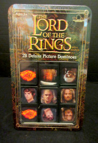 Lord of the Rings Deluxe DOMINOES 28 Tiles (2004) NEW & Sealed