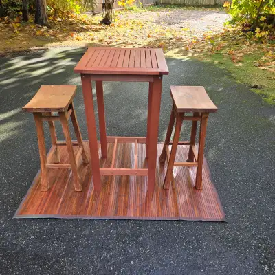 New Teak Pub Height Bistro Set, View more