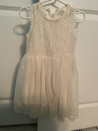 3T cream and lace dress 