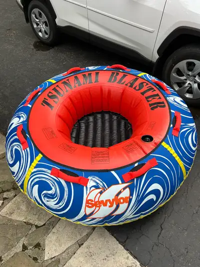 Sevylor inflatable tube or raft/ lounger in 100% perfect condition. Easy to inflate; accepts a regul...
