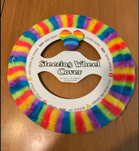 Rainbow pride steering wheel cover and Disney antenna ball