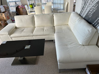 White Faux Leather sectional-Must Go!