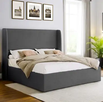 New King Brooklinn upholstered bed, View more