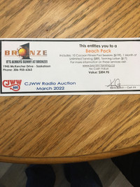 Bronze 1 beach pack certificate