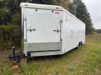 Enclosed heated car hauler snowmobile trailer 