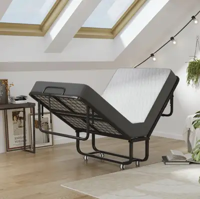 75" x 38" Folding Bed with Mattress, Foldable Portable Rollaway, View more