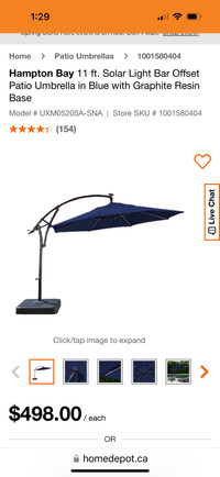 11’ offset patio umbrella