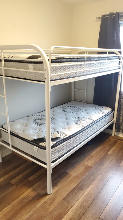 2 Lits superposés, blanc, 1 place avec matélas, View more