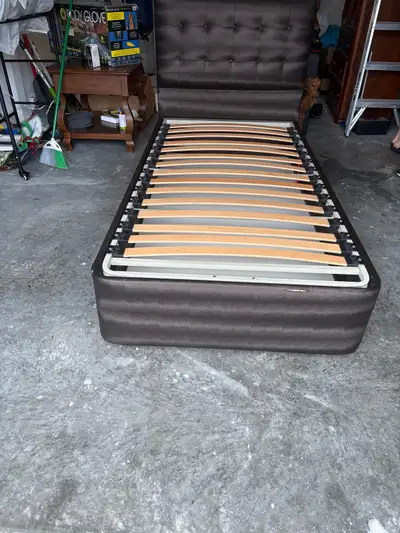 bed frame with headboard and matress. , View more