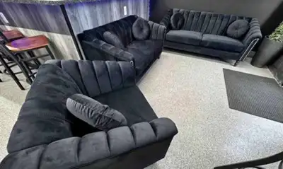 Velvet Tufted Sofa Set, View more