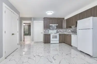2 bedroom and 1 bathroom basement suite in a newer home available for rent. Perfectly located few mi...