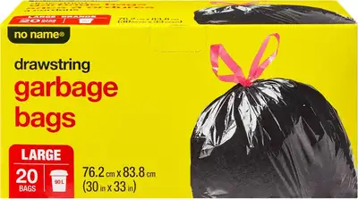 No Name 90L Drawstring Garbage Bags – Unopened Box, View more