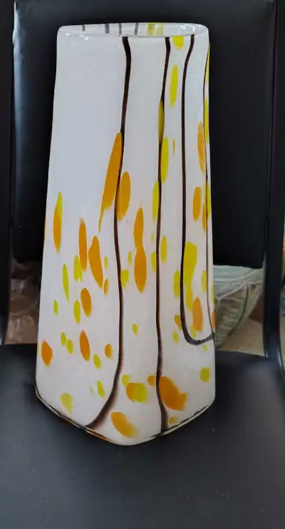 Tall glass vase, View more