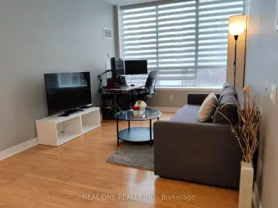 Bright and Spacious 1-bedroom Condo With Approximately 575 sq. ft. of Living Space And Soaring 9 Ft...