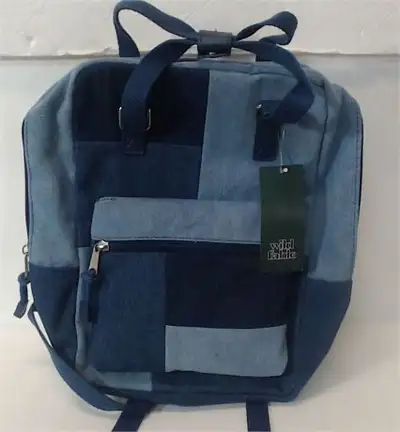 Wild Fable Womens Backpack Blue Denim Color Block, View more