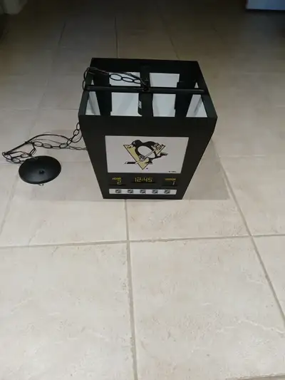 new - vintage PITTSBURGH PENGUIN SCOREBOARD CEILING LIGHT, View more