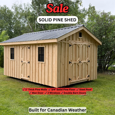Handmade Solid Pine Sheds – Built to Last! ✅ Locally made with our own milled pine ✅ Heavy-duty 4x4...