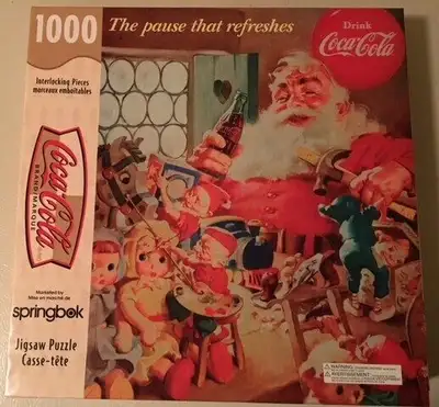 Springbok Coca-Cola THE PAUSE THAT REFRESHES 1000 Piece Puzzle. In Excellent Condition. Measures 24"...