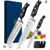 Brewin Professional Kitchen Knives, 3PC Chef Knife Set Sharp Kni
