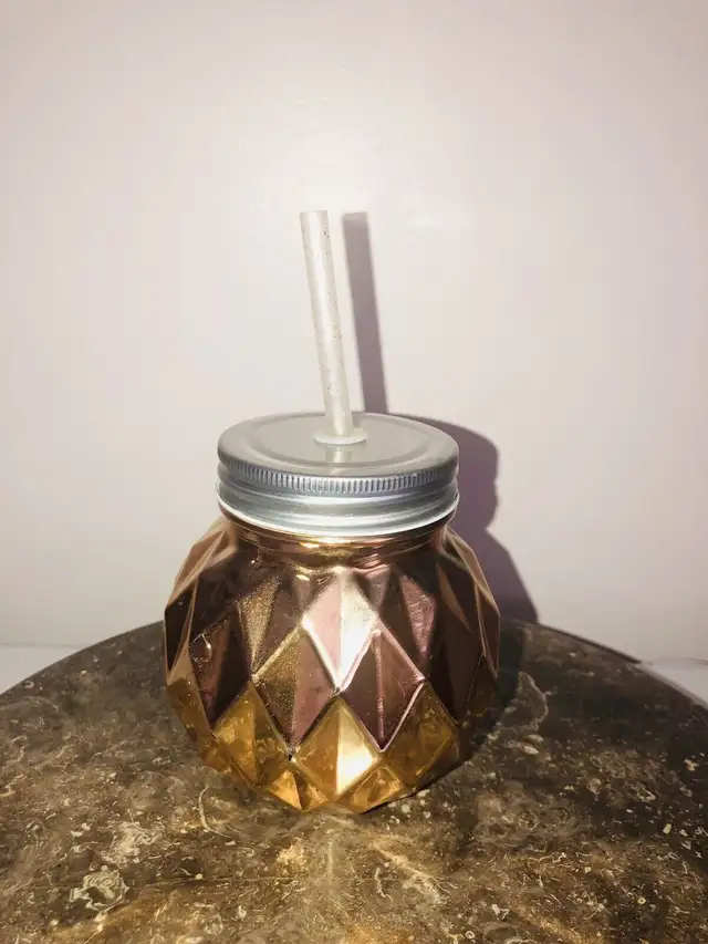 Cute Mason jar with straw  glass / firm price 64711646837761120