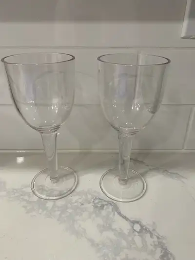 2 clear acrylic stem ware large - 2 for  $15.00, View more