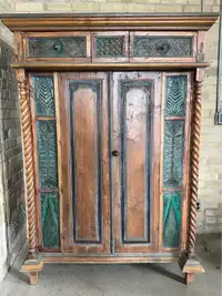 Antique Hand Carved Armoire