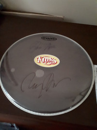 The Kinks signed stage used drumhead RARE!