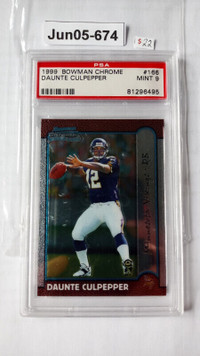 1999 Bowman Chrome #166 Daunte Culpepper RC Rookie PSA 9 Vikings