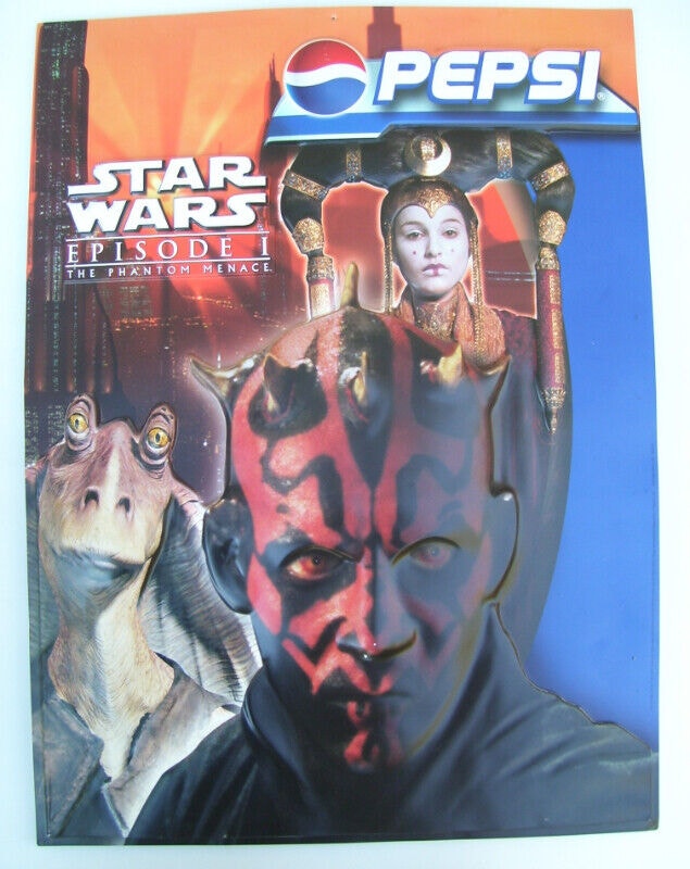 STAR WARS EPISODE I THE PHANTOM MENACE PEPSI 3D STORE POSTER Arts